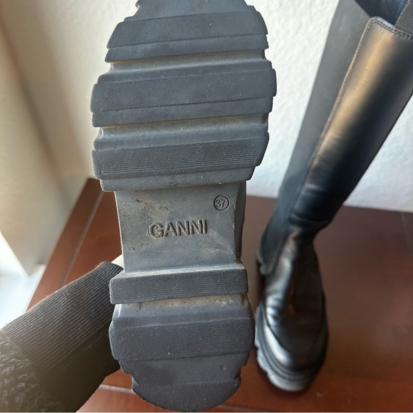 Ganni Black Combat & Moto Boots - Picture 4 of 4